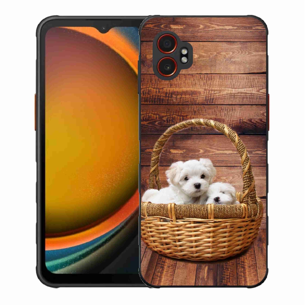 Gelový kryt mmCase na Samsung Galaxy Xcover 7 Pro - štěňátka