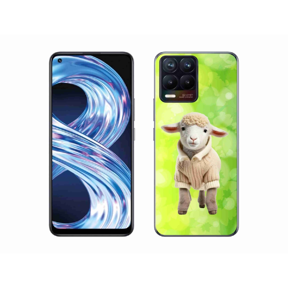Gelový kryt mmCase na Realme 8 Pro - jehně ve svetru