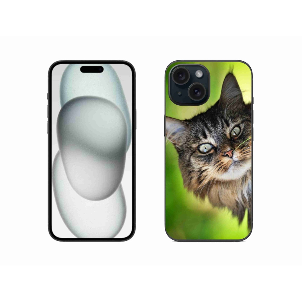 Gelový kryt mmCase na iPhone 15 - kočka 3