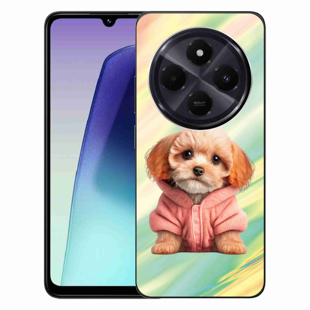 Gelový kryt mmCase na Xiaomi Redmi 14C/Poco C75 - štěně ve svetru
