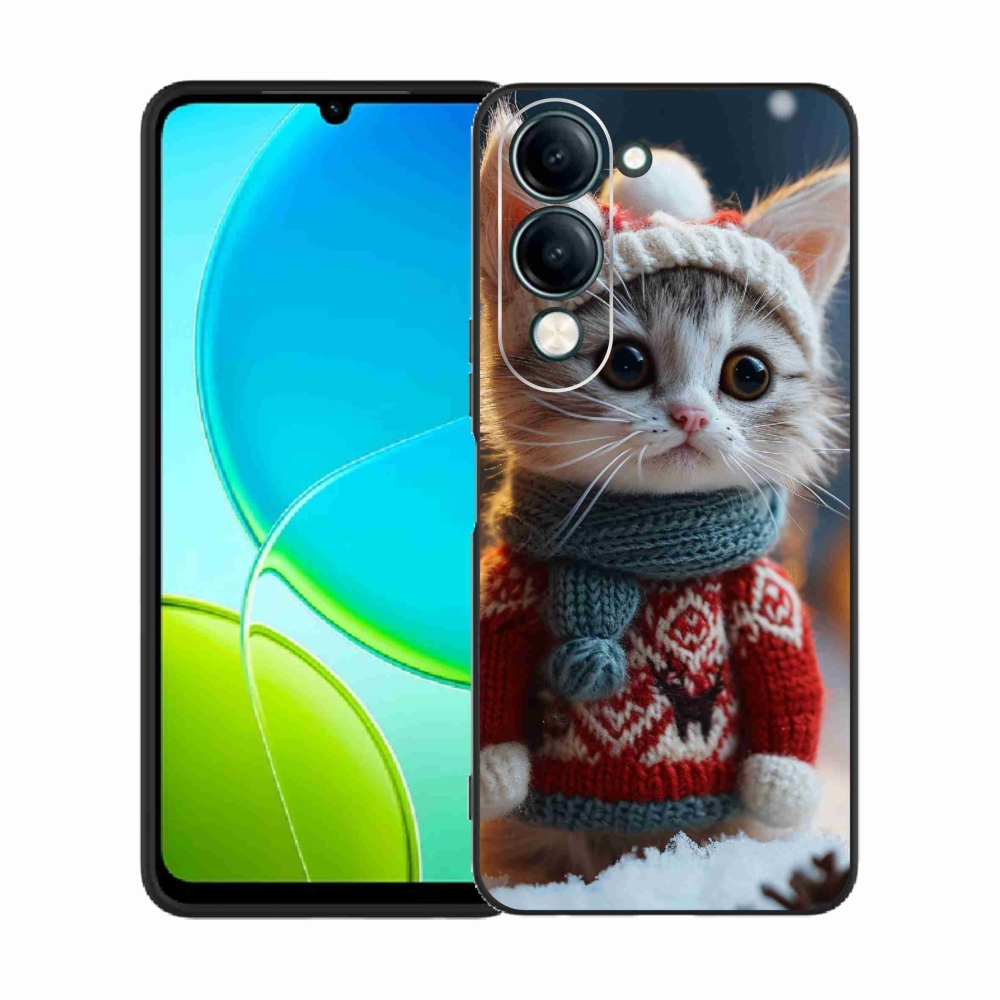 Gelový kryt mmCase na Vivo Y29s 5G - kotě ve svetru