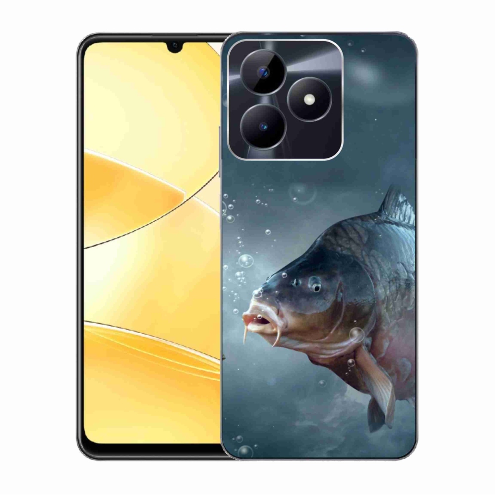 Gelový kryt mmCase na Realme C51/C53 - kapr a bublinky