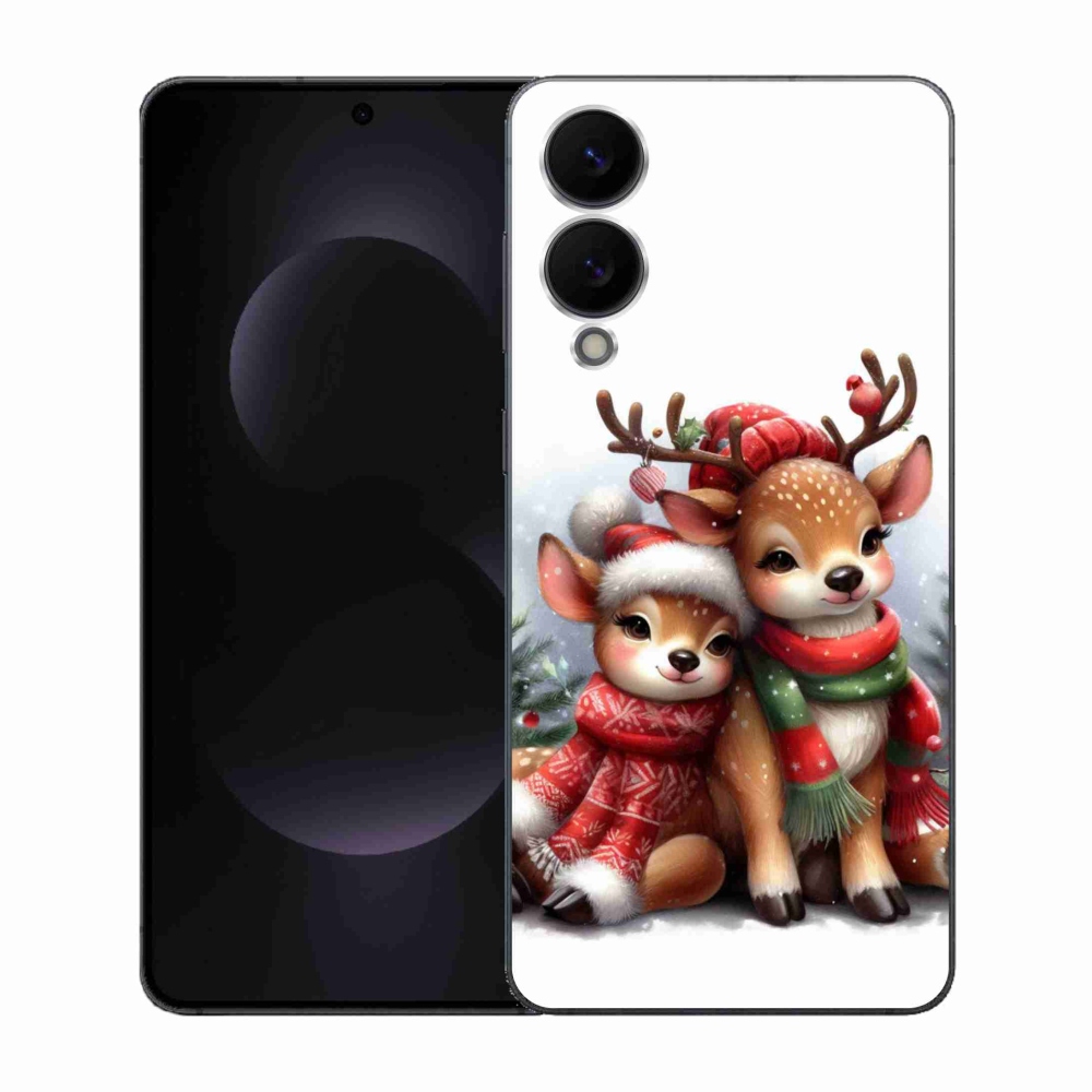 Gelový kryt mmCase na Samsung Galaxy S25 Edge - vánoční sobi