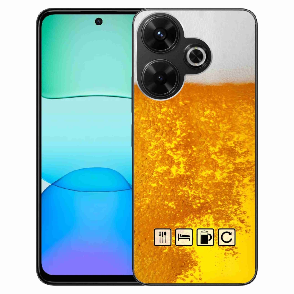 Gelový kryt mmCase na Xiaomi Redmi 13 4G/Poco M6 4G  - pivní motiv 3