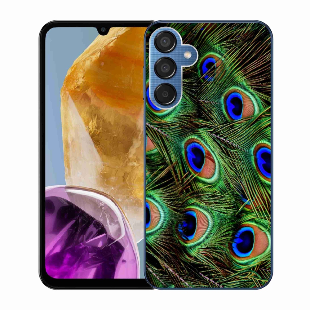 Gelový kryt mmCase na Samsung Galaxy M15 5G - paví peří