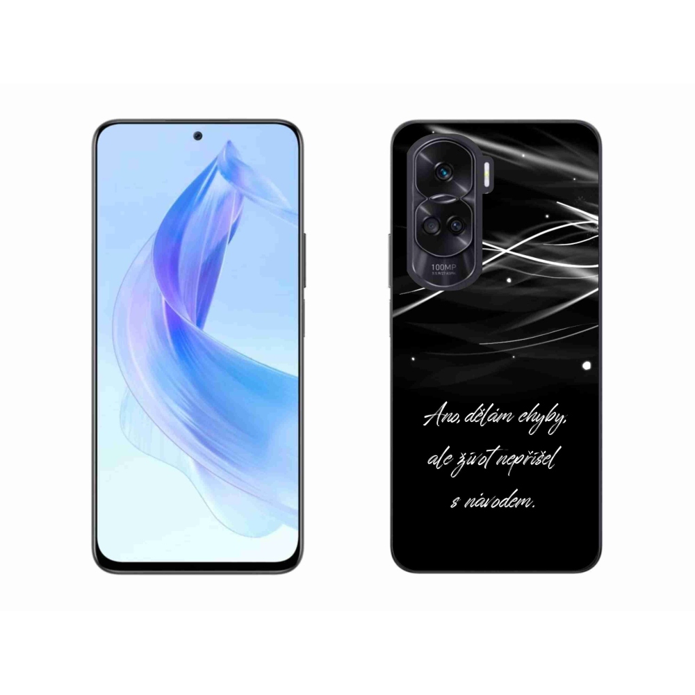 Gelový kryt mmCase na Honor 90 Lite - citát černé pozadí
