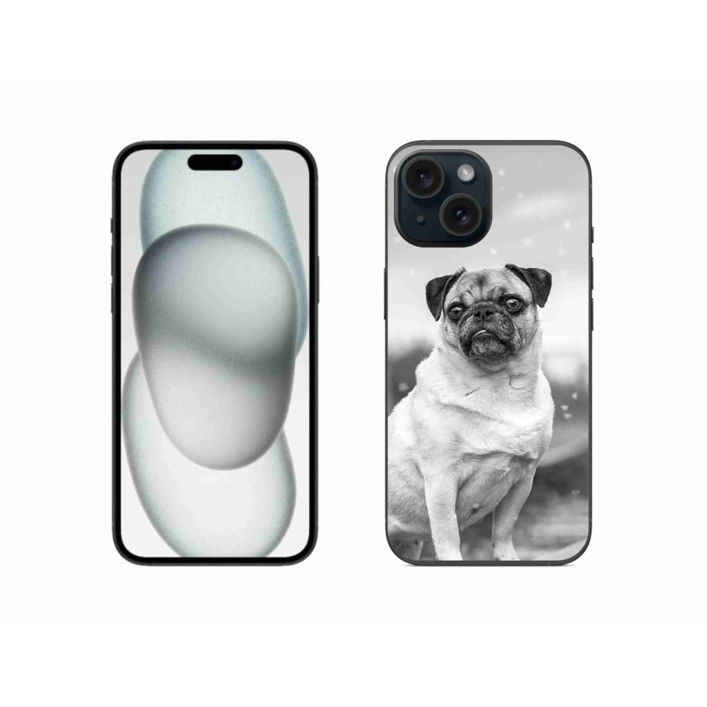 Gelový obal mmCase na iPhone 15 - mops