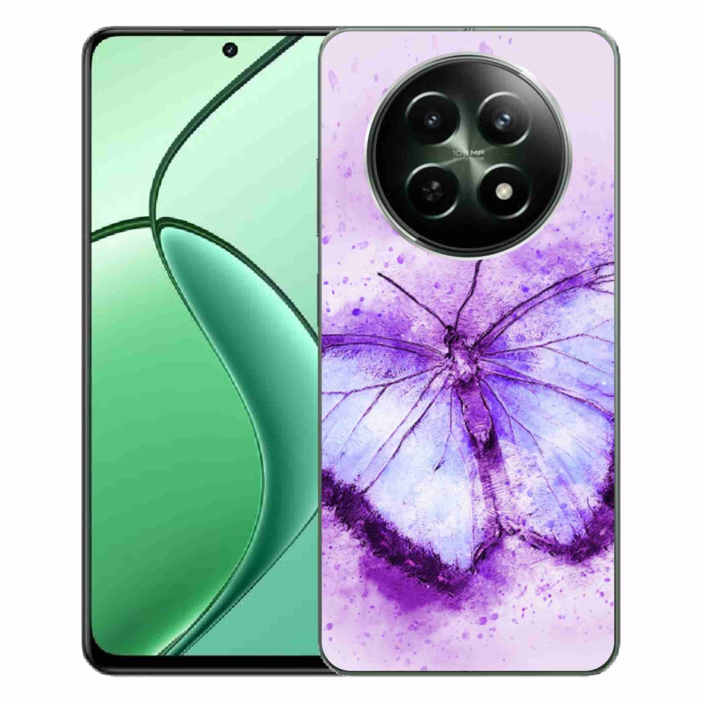 Gelový kryt mmCase na Realme 12 5G/12x 5G - fialový motýl