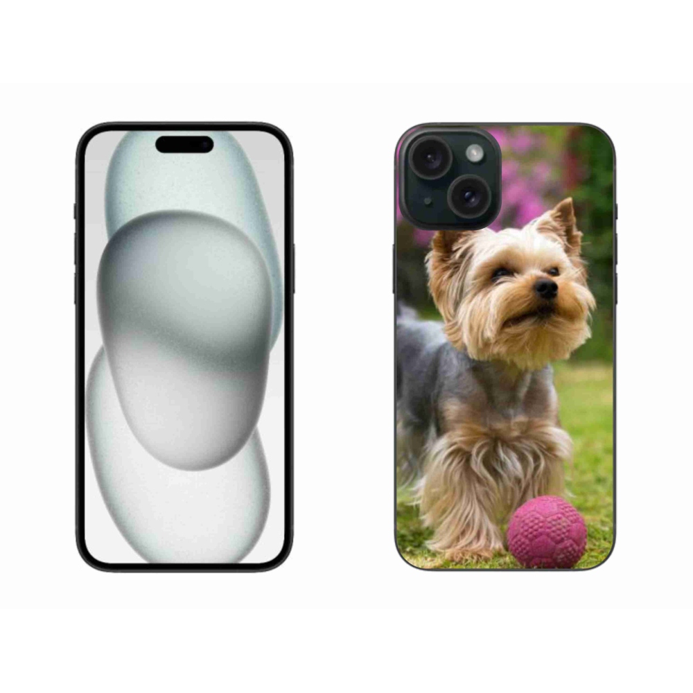 Gelový obal mmCase na iPhone 15 Plus - jorkšír 4