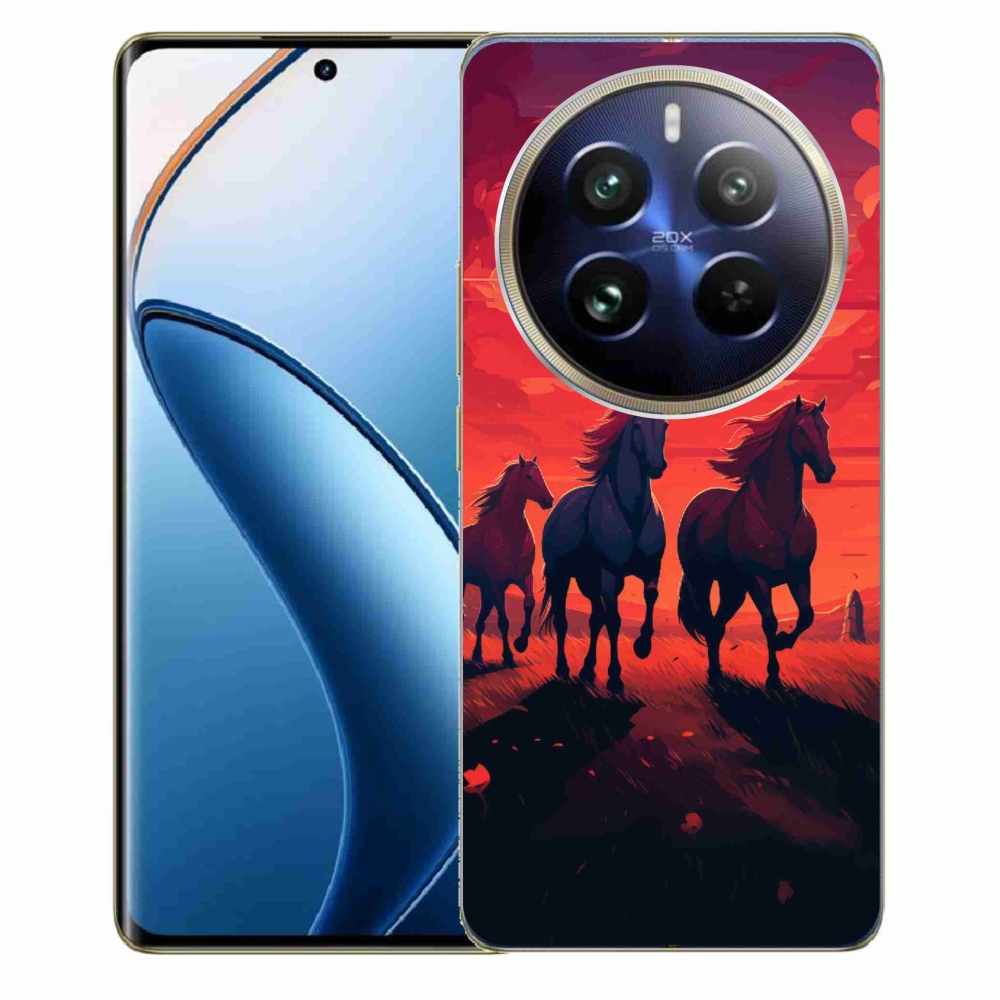 Gelový kryt mmCase na Realme 12 Pro 5G/12 Pro+ 5G - koně a západ slunce