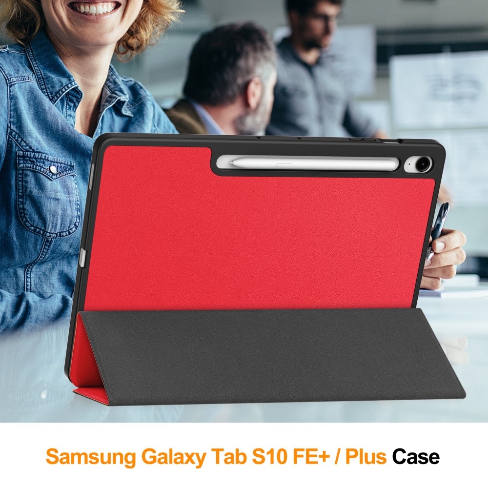 Casy chytré zavírací pouzdro na Samsung Galaxy Tab S10 FE+ - červené