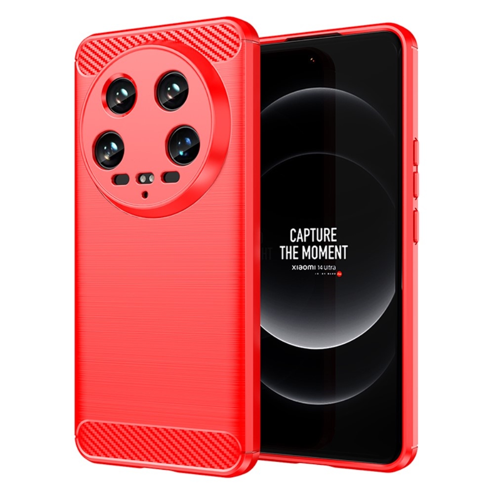 Carbon odolný gelový obal na Xiaomi 14 Ultra - červený