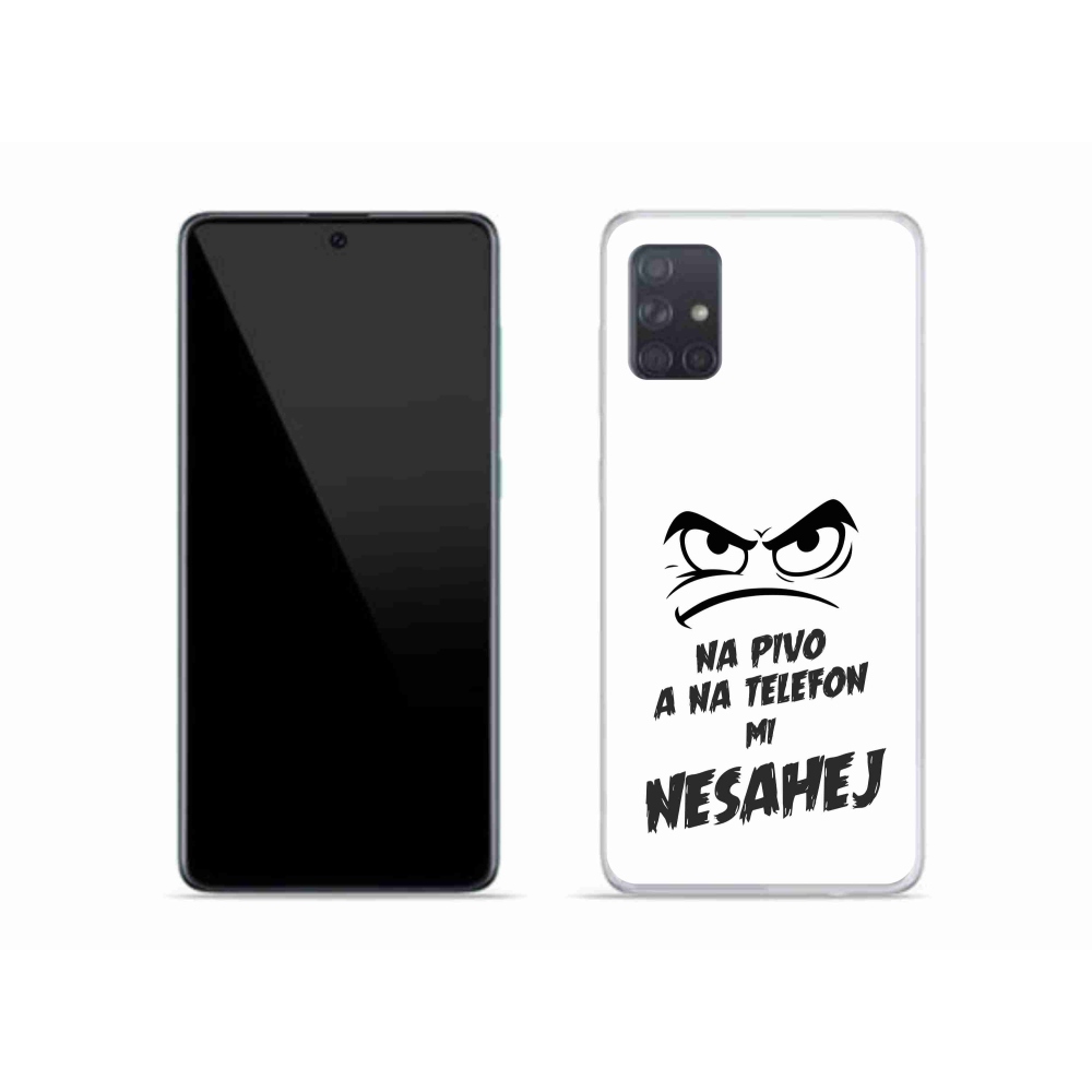 Gelový kryt mmCase na Samsung Galaxy A51 - pivní motiv 2 bílé pozadí