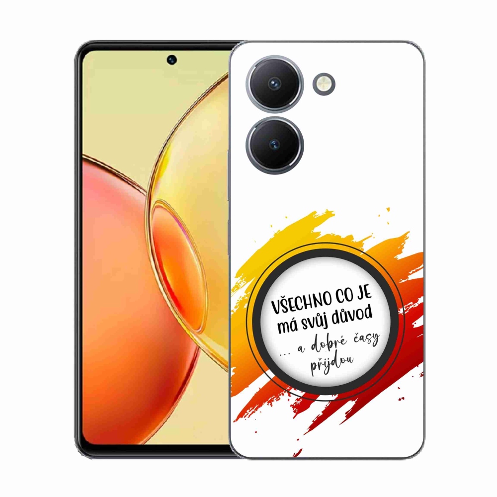 Gelový kryt mmCase na Vivo Y36 - citát 3 bílé pozadí