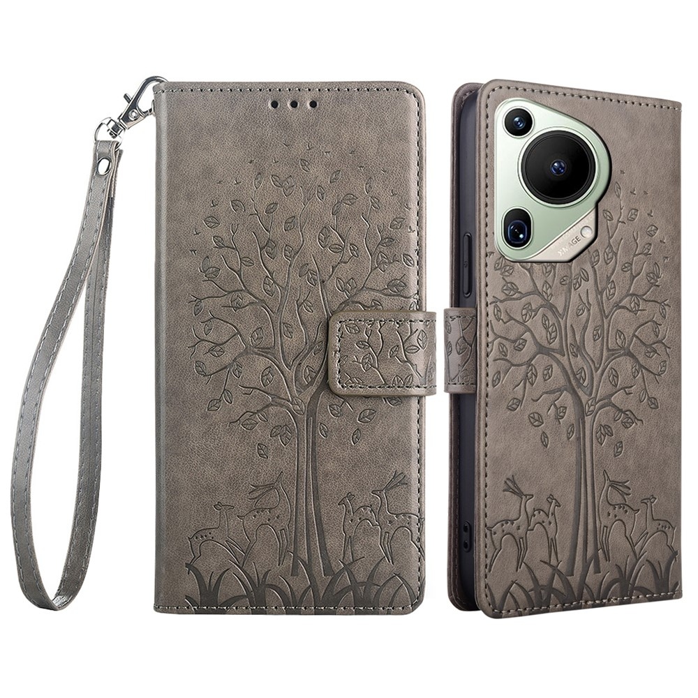Tree knížkové pouzdro na Huawei Pura 70 Ultra - šedé