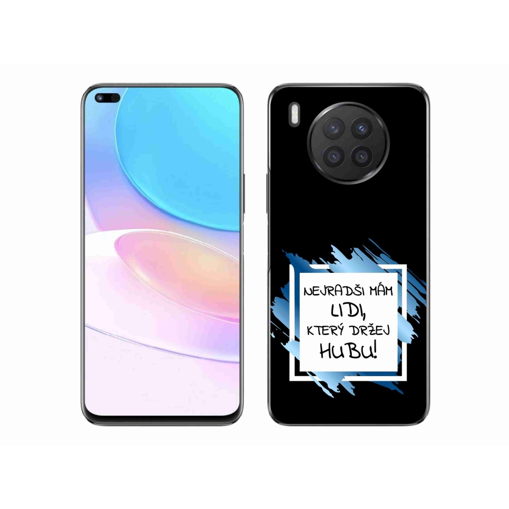 Gelový kryt mmCase na Honor 50 Lite - vtipný text 7 bíločerné pozadí