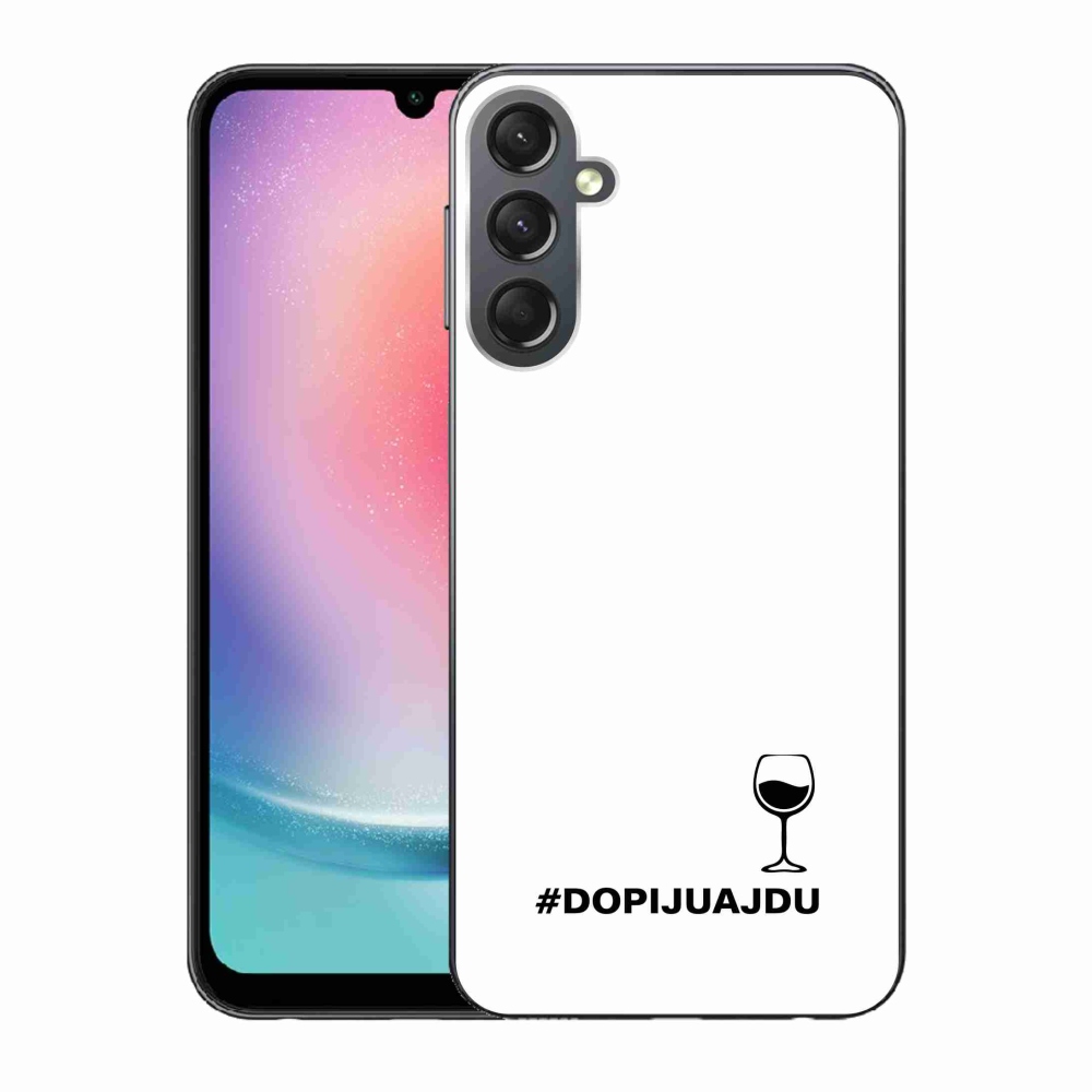 Gelový kryt mmCase na Samsung Galaxy A24 - vinný motiv bílé pozadí