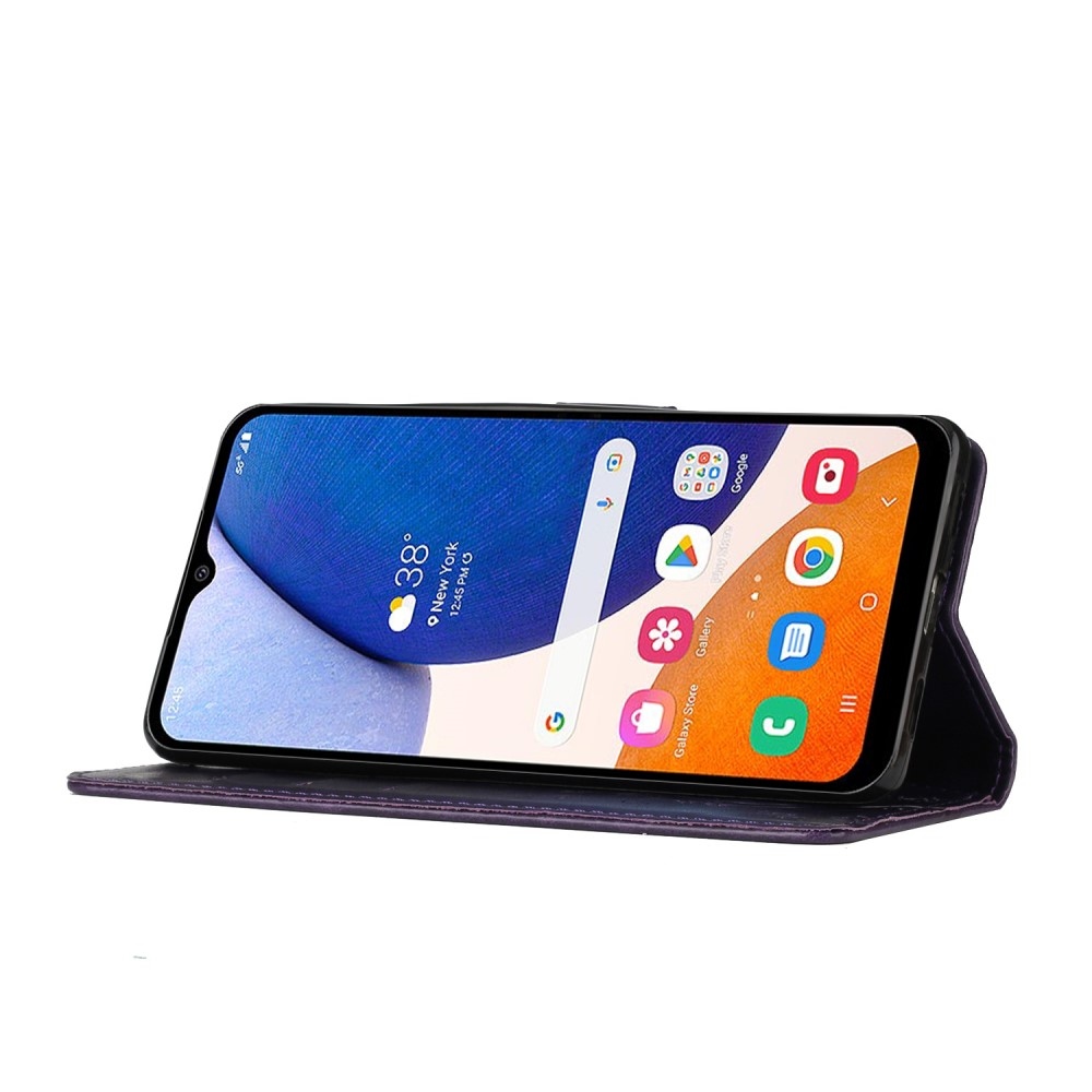 Flowers knížkové pouzdro na Samsung Galaxy S25 - tmavěfialové