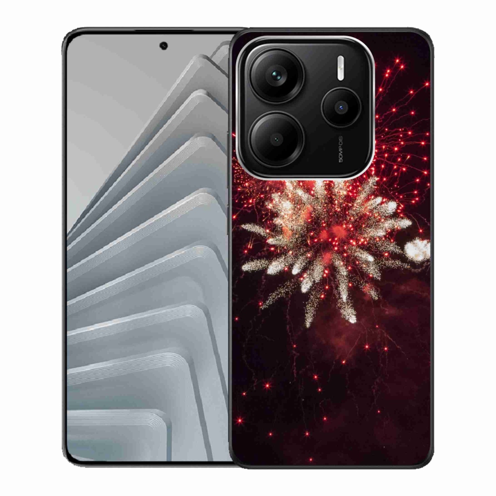 Gelový kryt mmCase na Xiaomi Redmi Note 14 5G - ohňostroj
