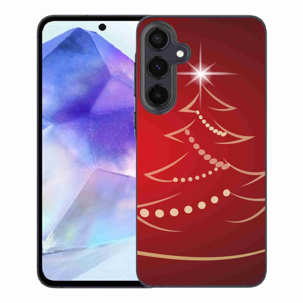 Gelový kryt mmCase na Samsung Galaxy A55 5G - kreslený vánoční stromek