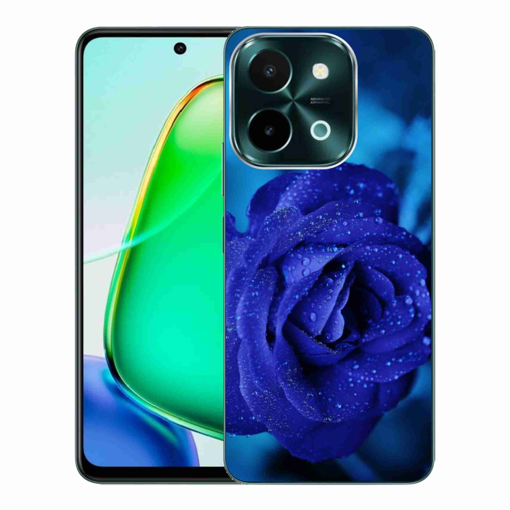 Gelový obal mmCase na Vivo Y28 - modrá růže