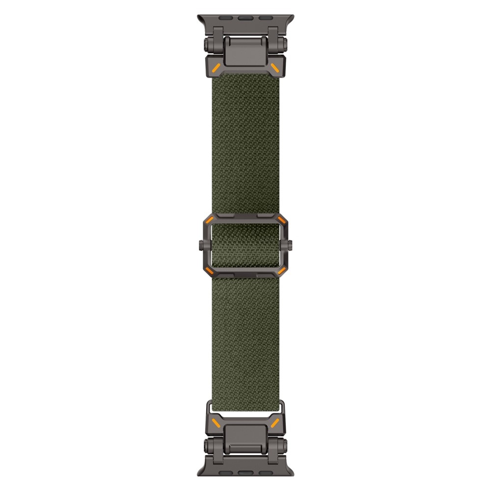 Metal nylonový řemínek na Apple Watch Ultra/Ultra 2 49mm/SE/SE 2022/2023 44mm/10 46mm/9/8/7 45mm/6/5/4 44mm/3/2/1 42 mm - zelený