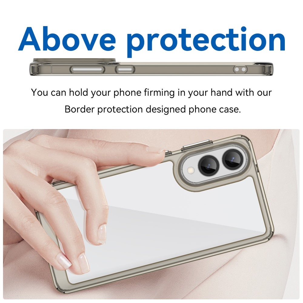 Gelový obal s pevnými zády na Samsung Galaxy S25 Edge - šedý
