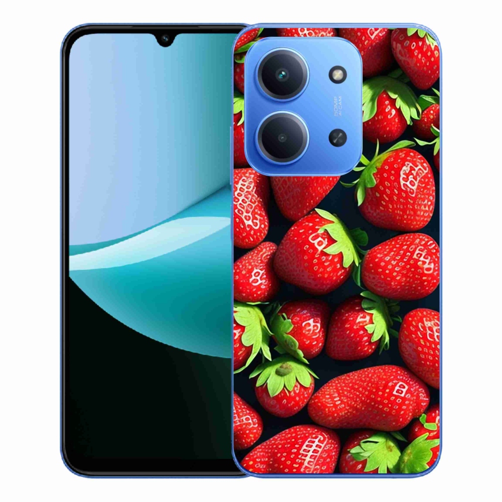 Gelový kryt mmCase na Xiaomi Redmi 15C 4G/5G (173mm) - jahody