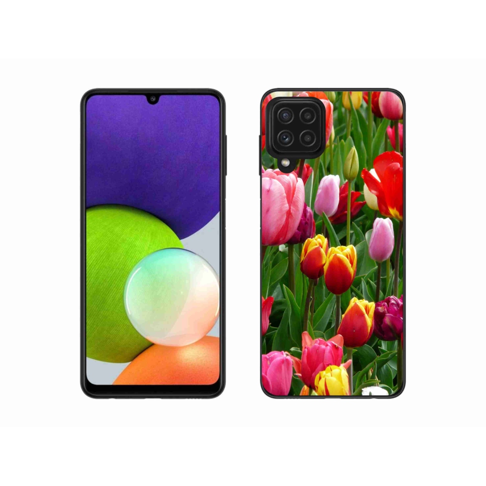 Gelový kryt mmCase na Samsung Galaxy A22 4G - tulipány