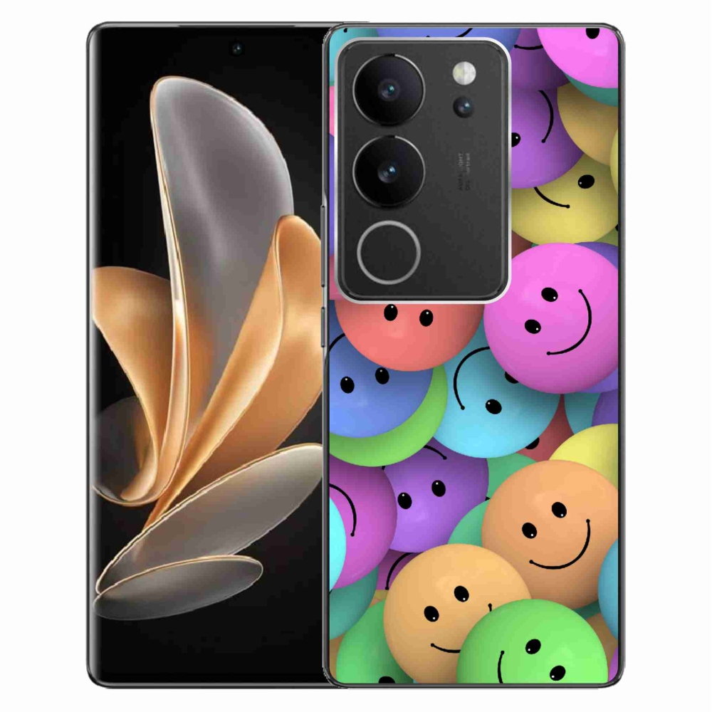 Gelový kryt mmCase na Vivo V29 5G - barevní smajlíci