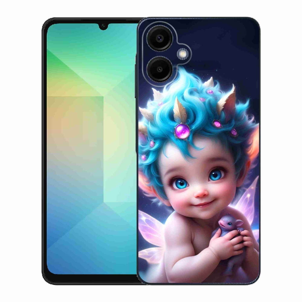 Gelový kryt mmCase na Samsung Galaxy A06 4G - dítě s motýlími křídly