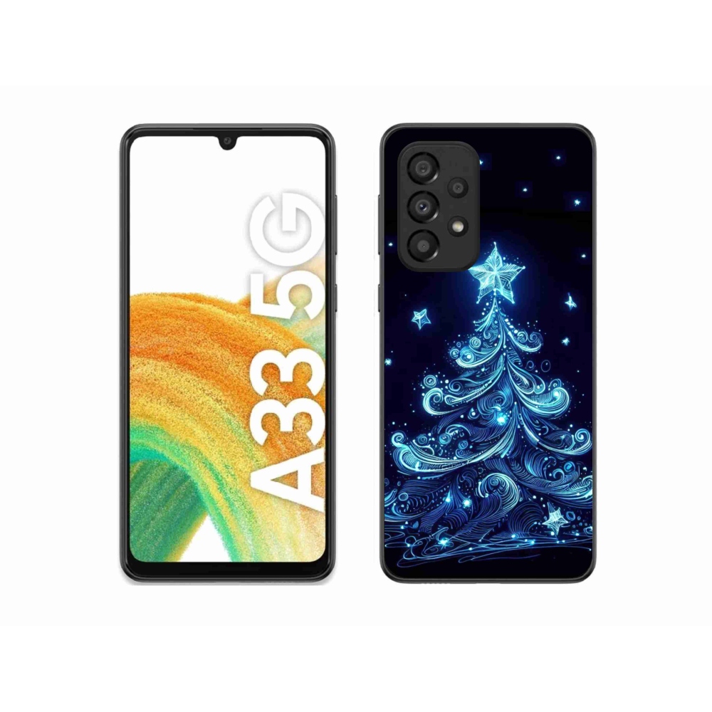 Gelový kryt mmCase na Samsung Galaxy A33 5G - neonový vánoční stromek 4