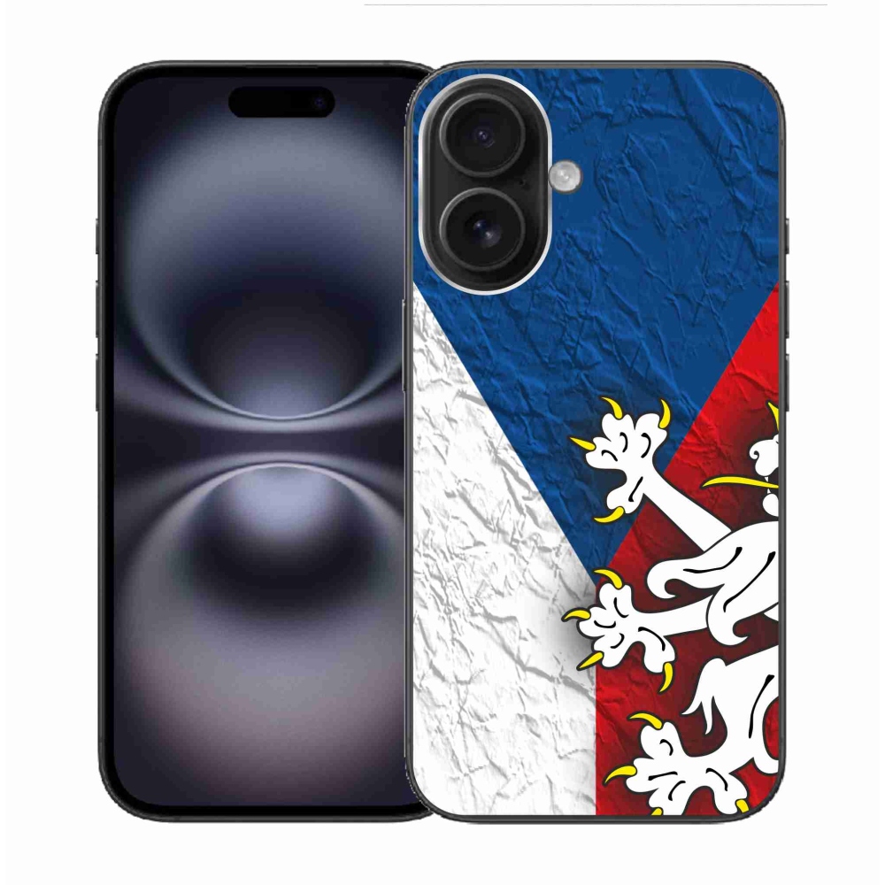 Gelový kryt mmCase na iPhone 16 - česká vlajka 1
