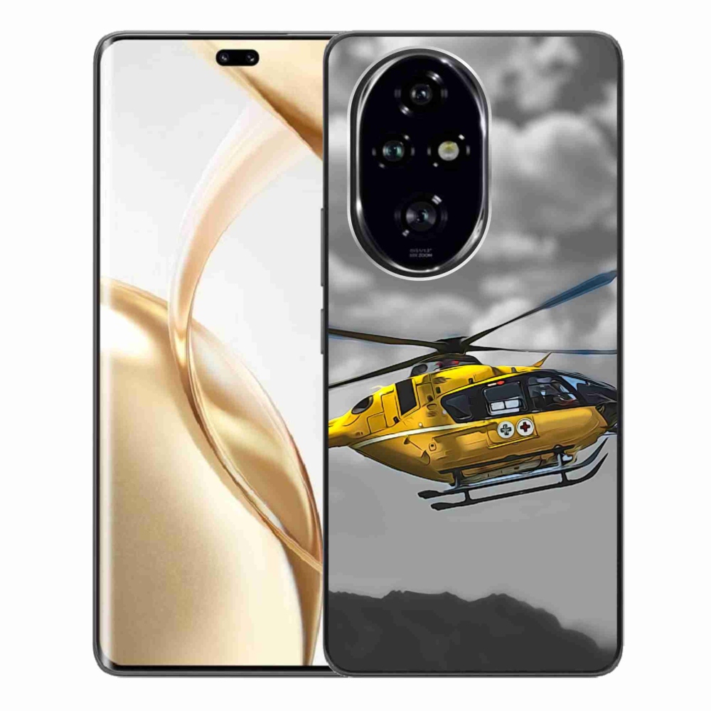 Gelový kryt mmCase na Honor 200 Pro 5G - žlutá helikoptéra