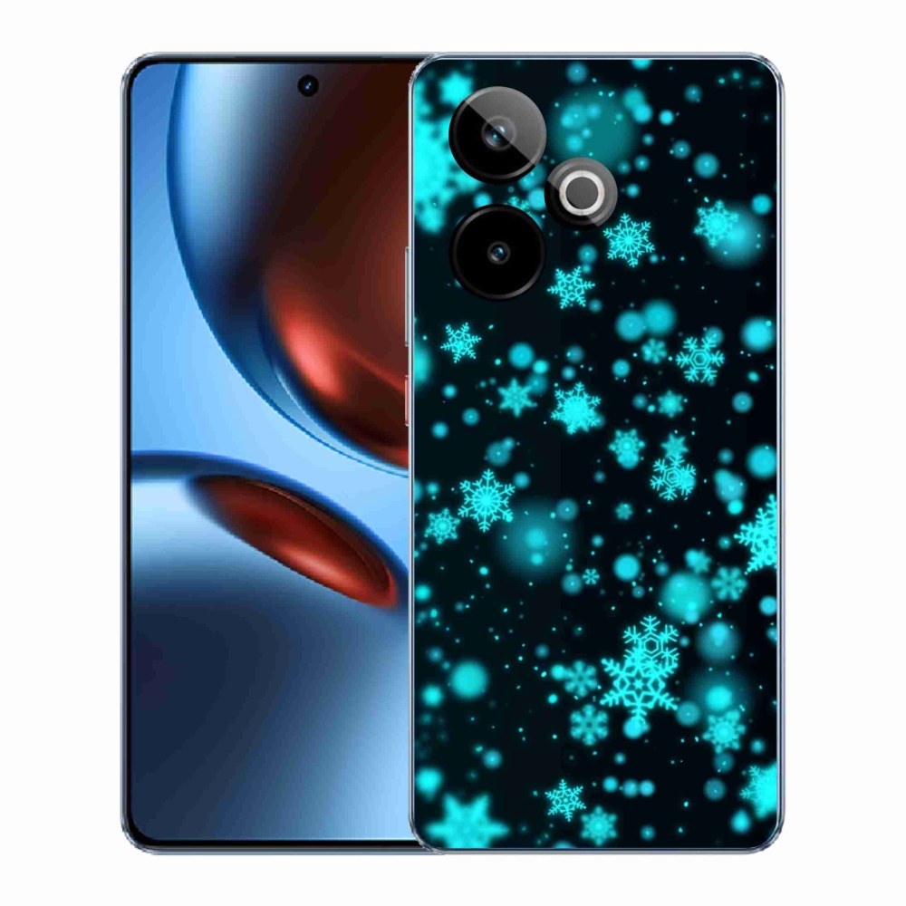 Gelový kryt mmCase na Realme GT 7 5G/GT 7T 5G - sněhové vločky 1