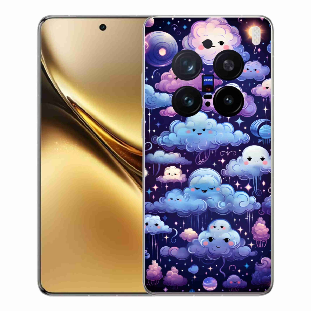 Gelový kryt mmCase na Vivo X200 Pro 5G - mráčky