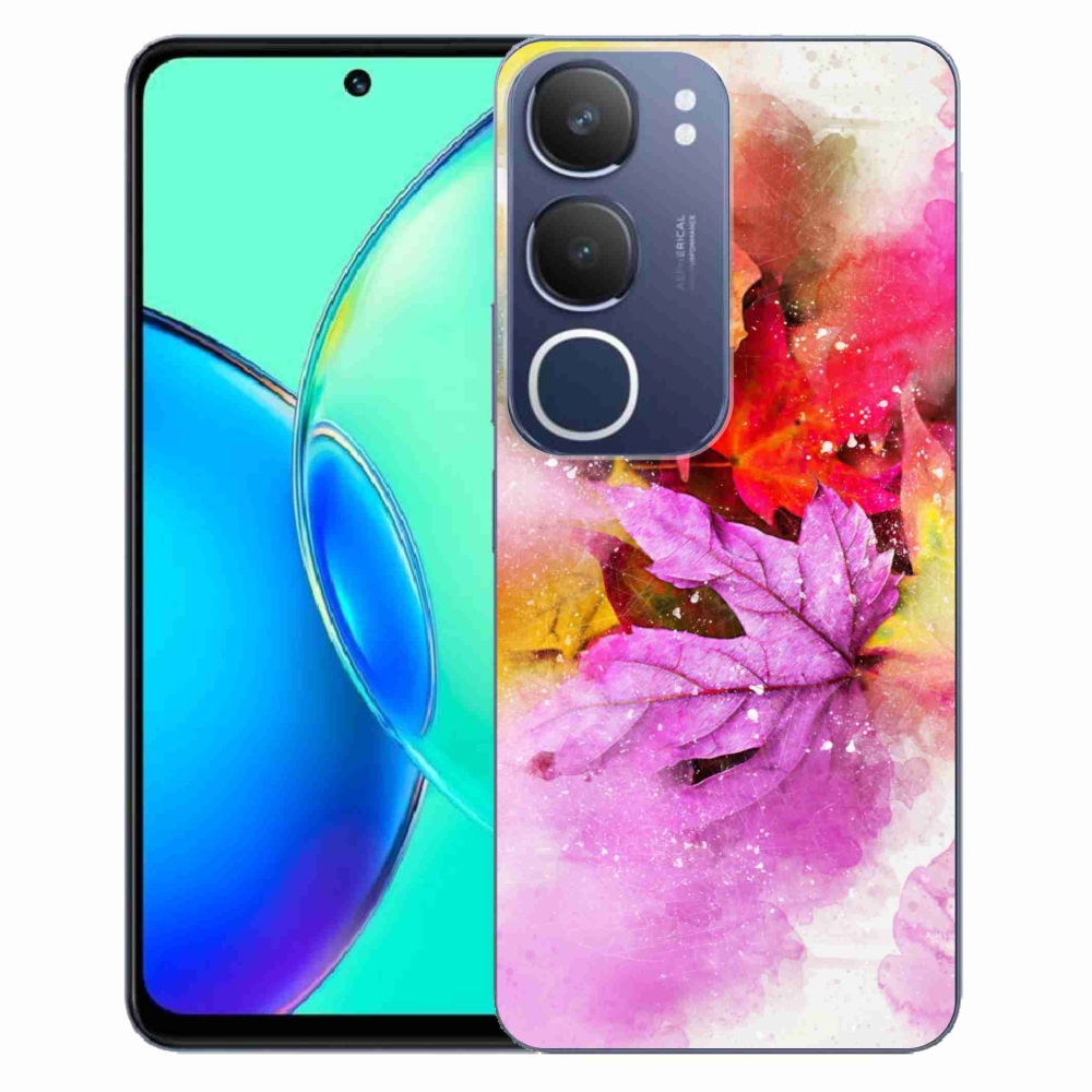 Gelový kryt mmCase na Vivo Y19s - barevné listy