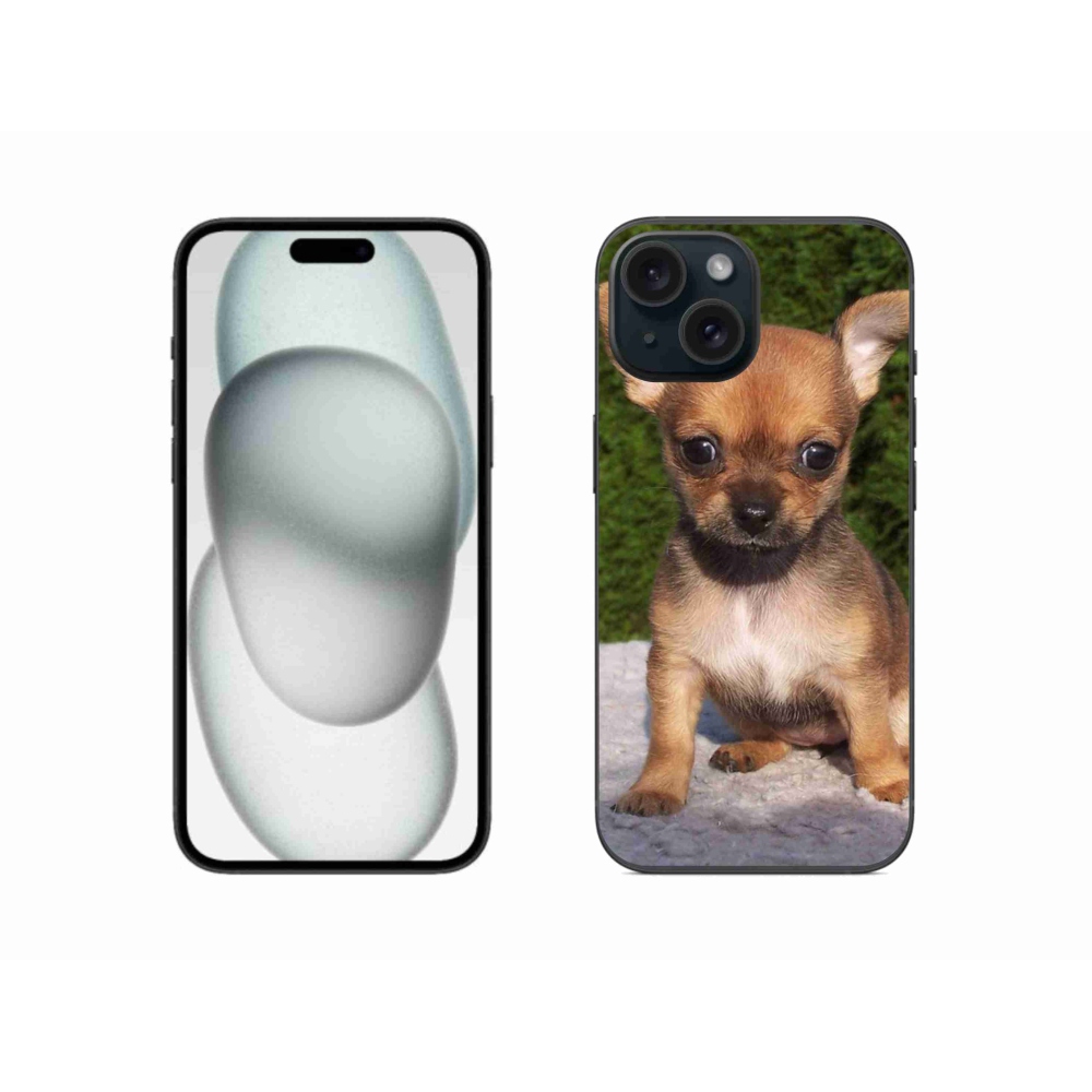 Gelový obal mmCase na iPhone 15 - čivava 3