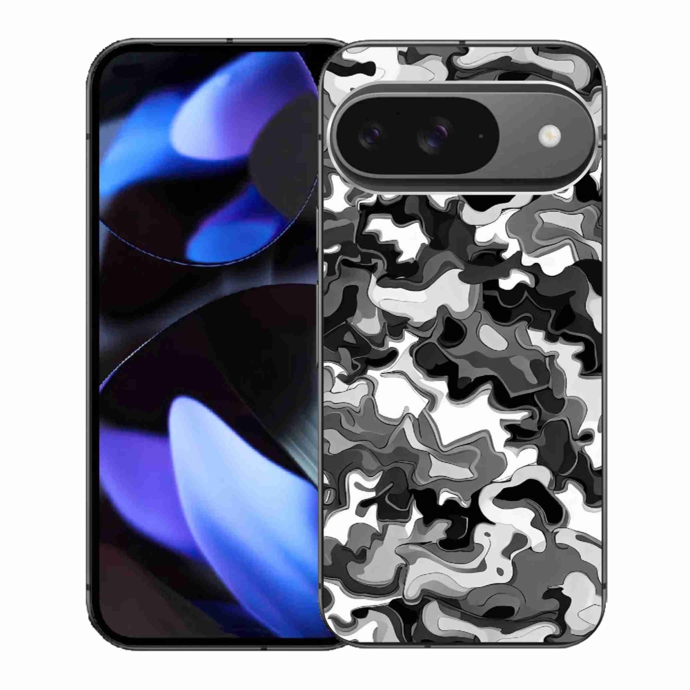 Gelový kryt mmCase na Google Pixel 9/9 Pro - maskáčový vzor 3