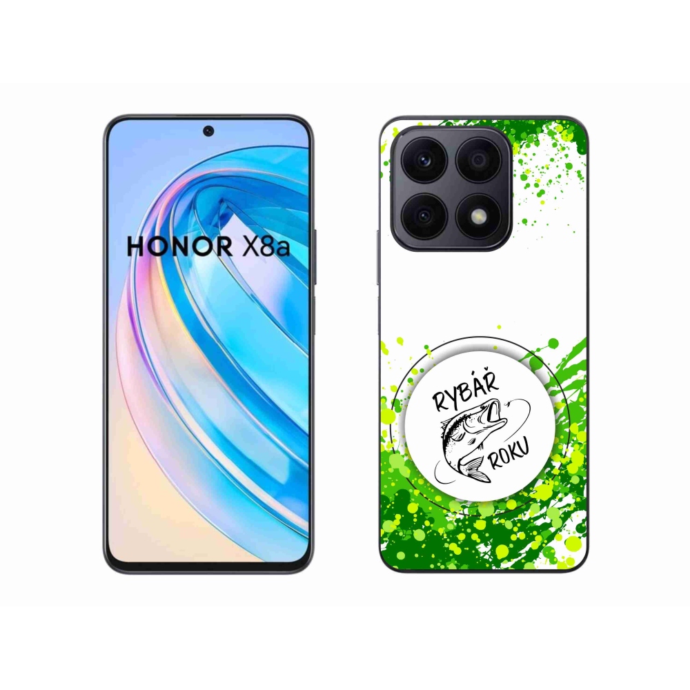 Gelový kryt mmCase na Honor X8a - rybář roku bílé pozadí