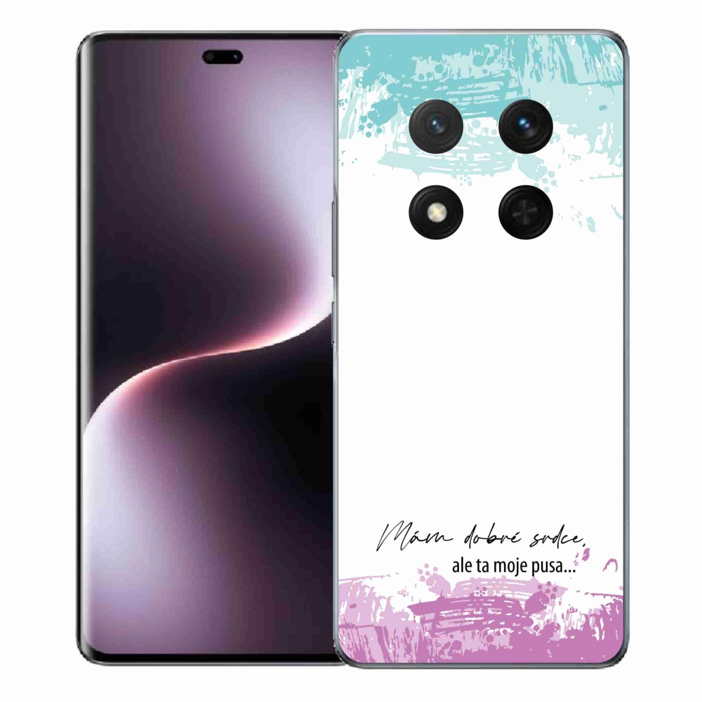 Gelový kryt mmCase na Honor Magic 7 Lite 5G - vtipný text 3 bílé pozadí