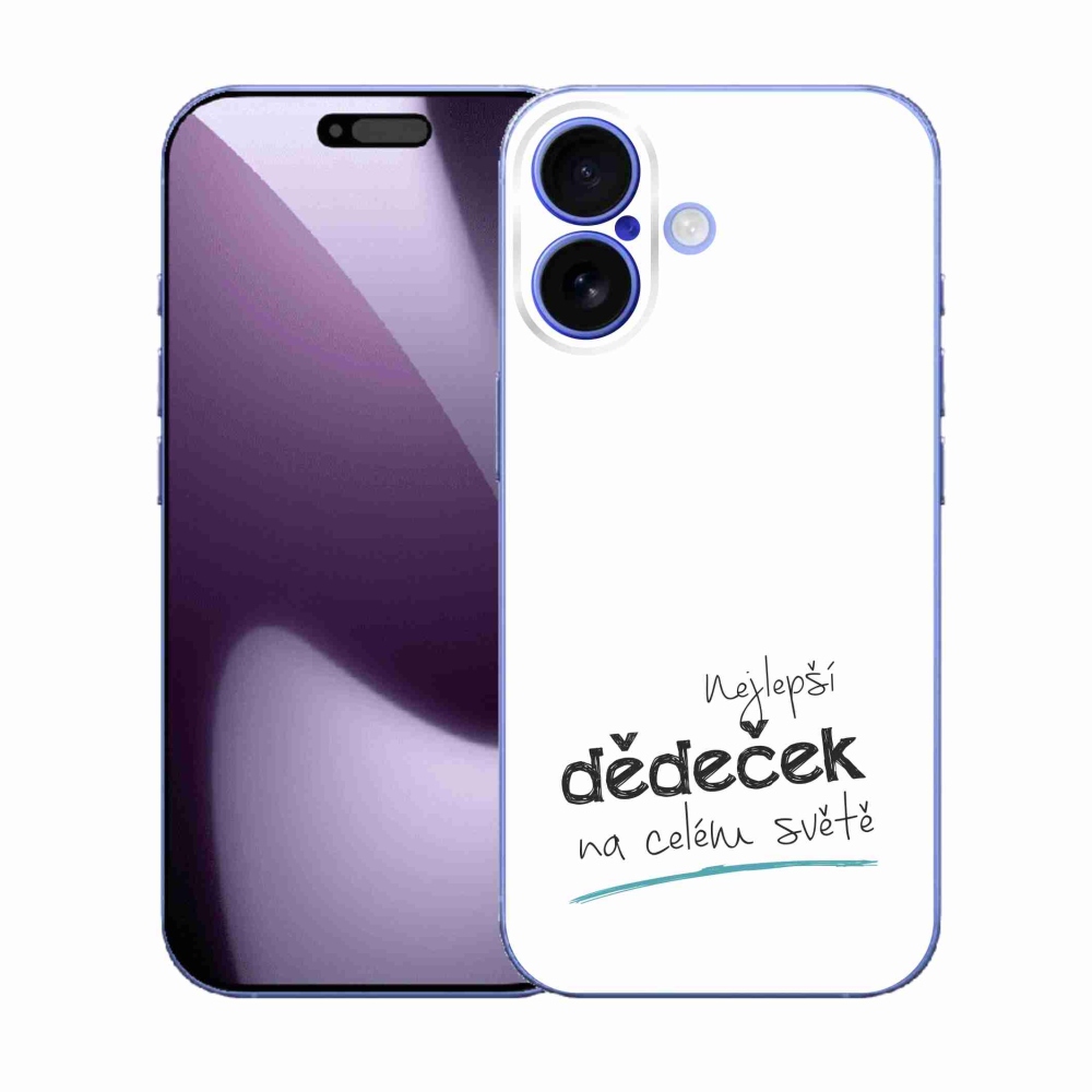 Gelový kryt mmCase na iPhone 17 - nejlepší dědeček 3 bílé pozadí