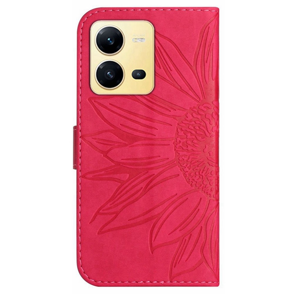 Sunflower knížkové pouzdro na Vivo X80 Lite - rose