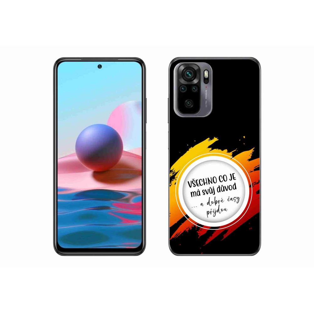 Gelový kryt mmCase na Xiaomi Redmi Note 10 4G - citát 3 černé pozadí