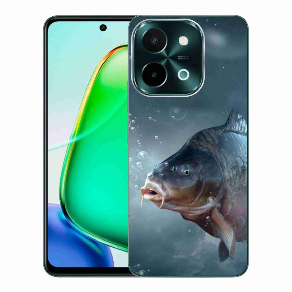 Gelový kryt mmCase na Vivo Y28 - kapr a bublinky