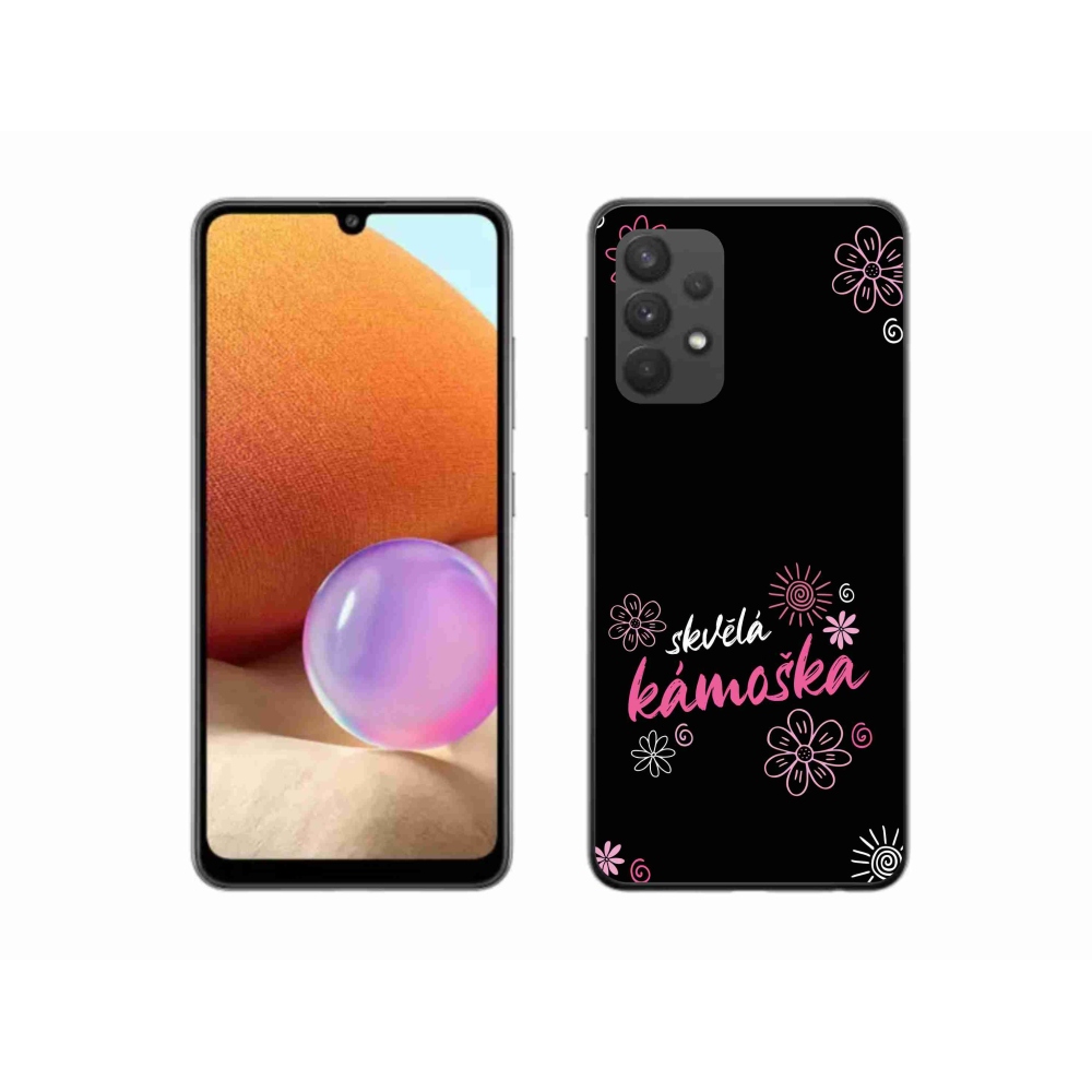 Gelový kryt mmCase na Samsung Galaxy A32 4G - skvělá kámoška černé pozadí