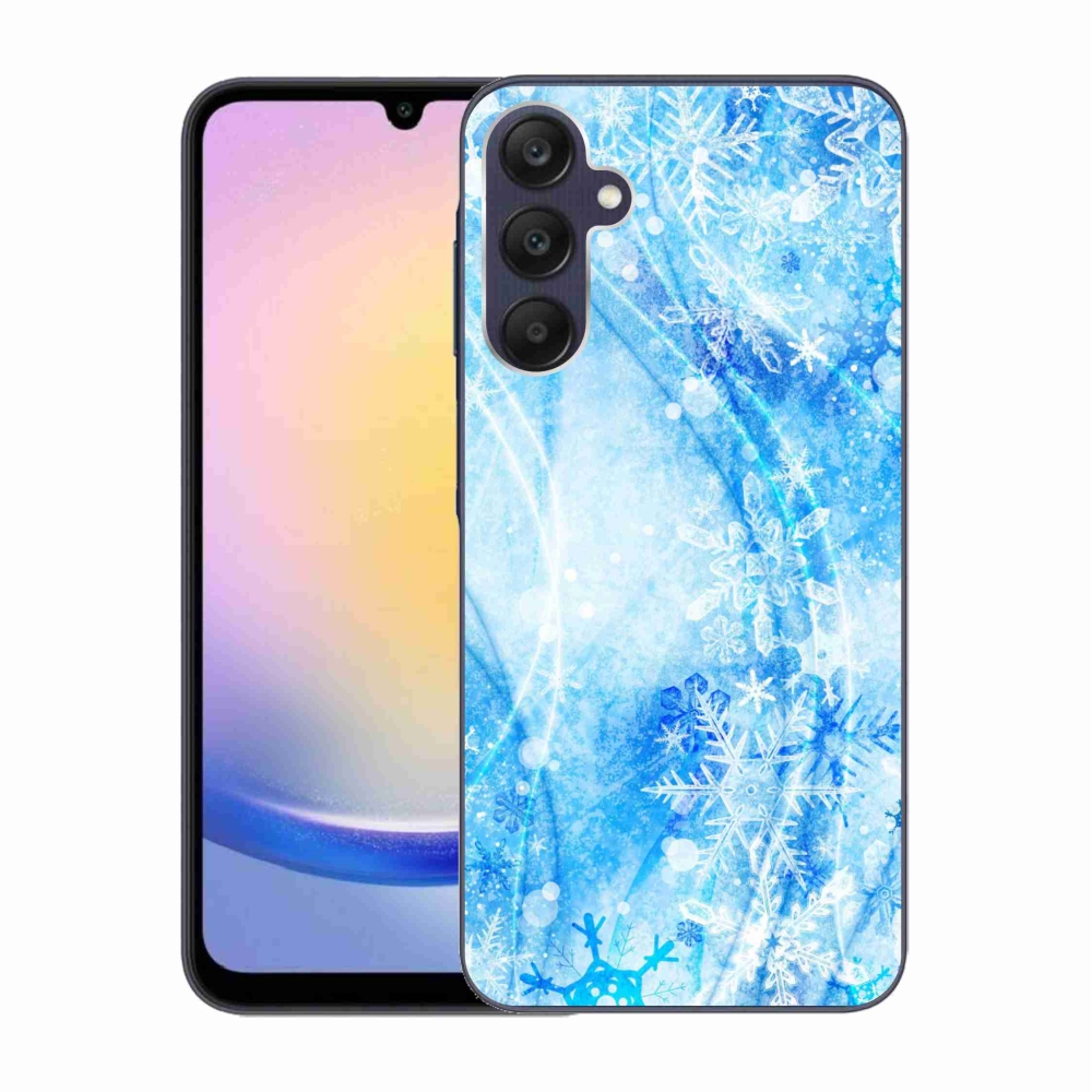 Gelový kryt mmCase na Samsung Galaxy A25 5G - sněhové vločky