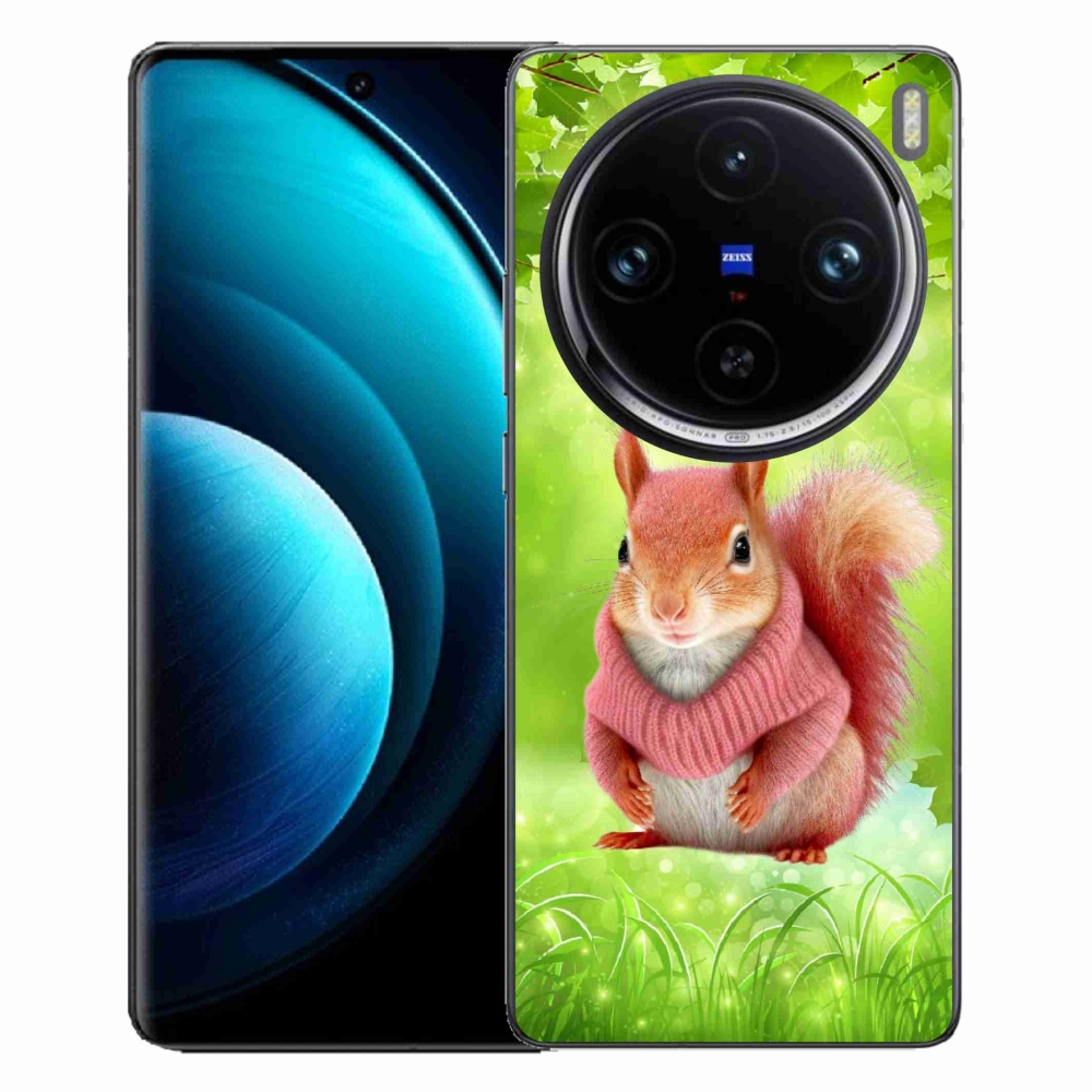 Gelový kryt mmCase na Vivo X100 Pro 5G - veverka ve svetru