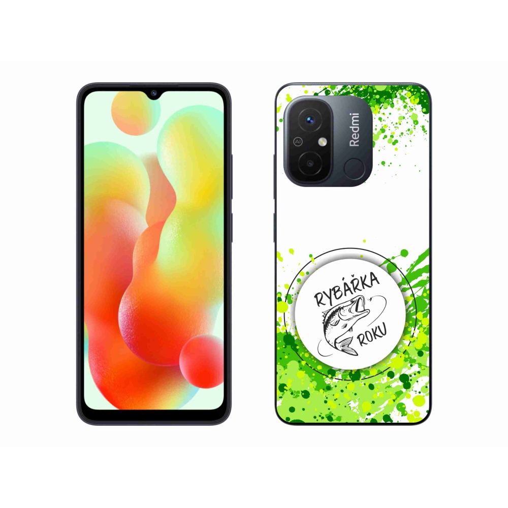 Gelový kryt mmCase na Xiaomi Redmi 12C - rybářka roku bílé pozadí