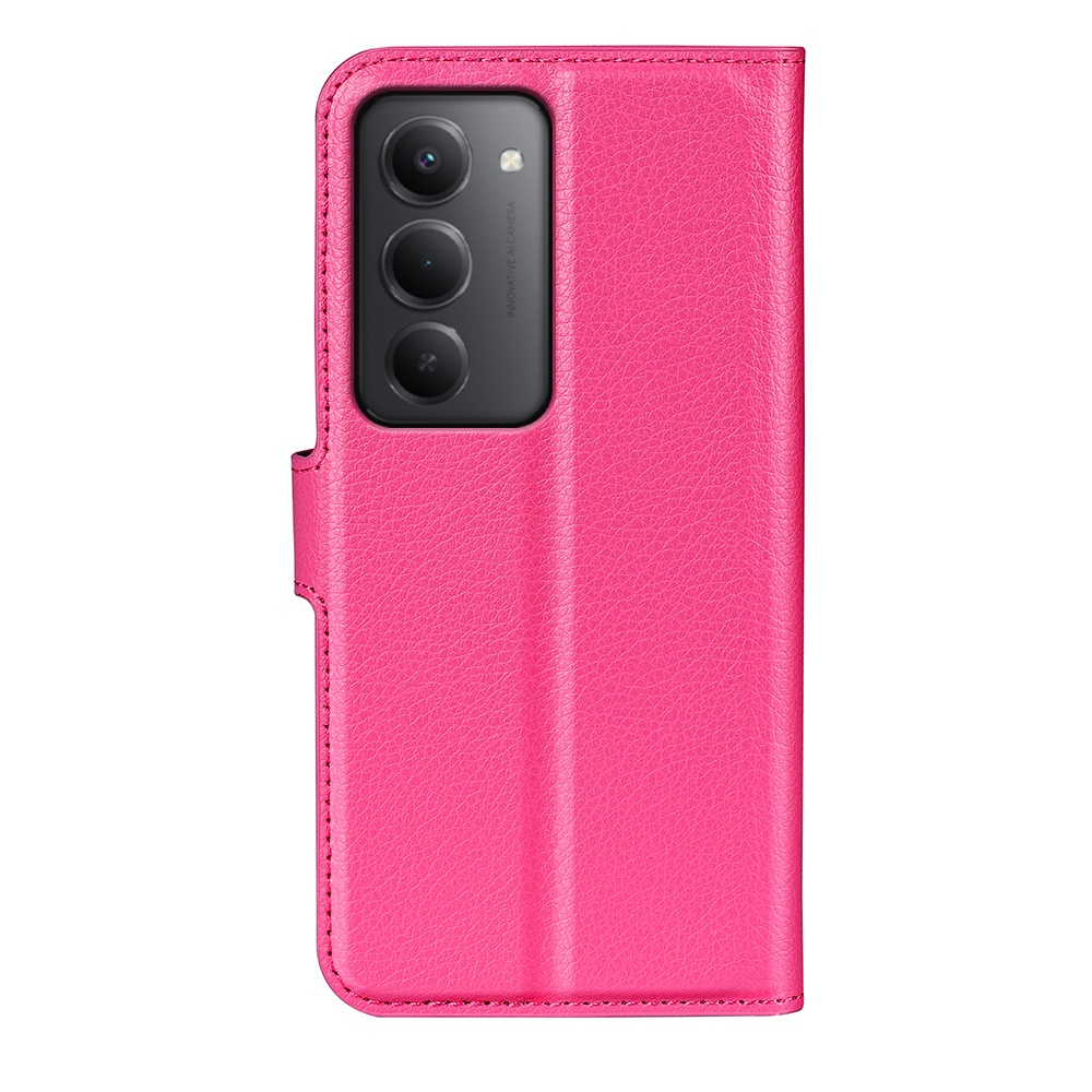 Litchi knížkové pouzdro na Xiaomi Redmi 15 4G/5G (171mm) - rose